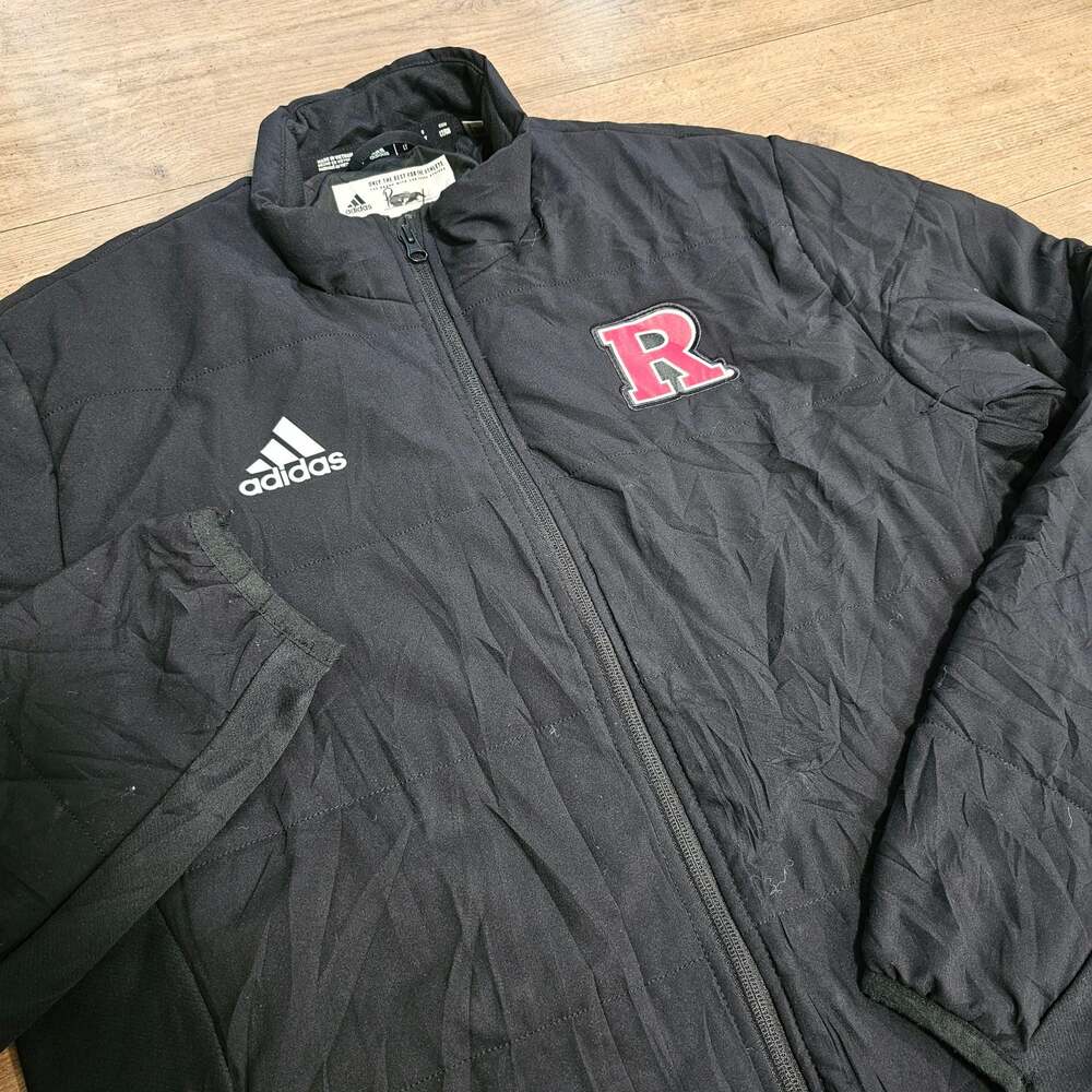 Adidas Rutgers Scarlet Knights Winter Jacket Men's LT Large Tall  Black Used